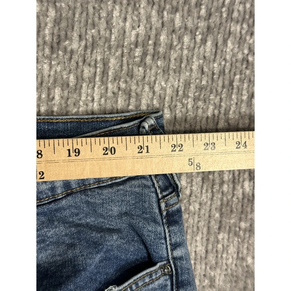 True Religion Jeans Mens 44x33 Ricky Relaxed Skinny Med Blue Wash Denim